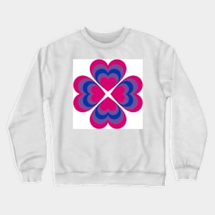 Bi clover hearts Crewneck Sweatshirt